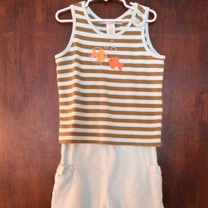 ❤️Gymboree- 2-piece tank top/short set- size 7
